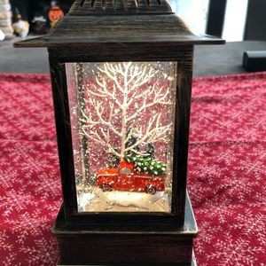 Christmas Red Truck Light Up Water Lantern